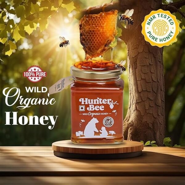 hunter bee wild organic honey – 100% pure