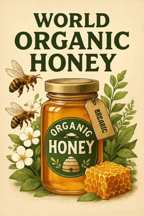 world organic honey – 100% pure, raw & unprocessed natural honey | organic wild honey from trusted beekeepers (340g)